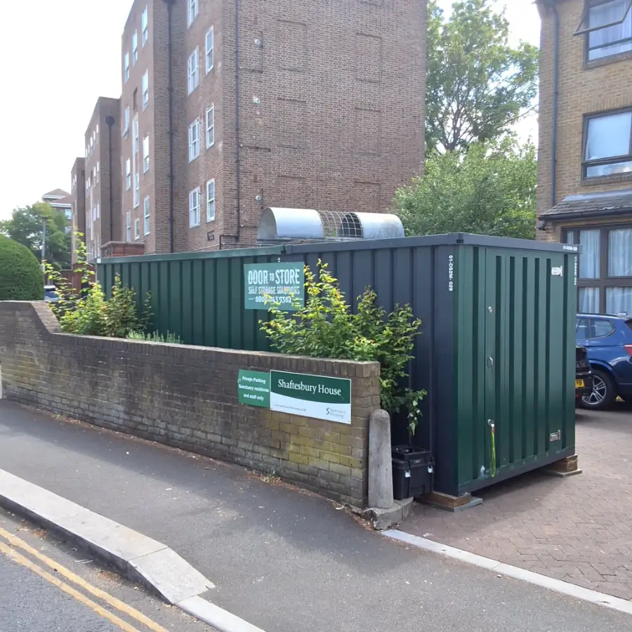 Door To Store unit installed in a car park in south London